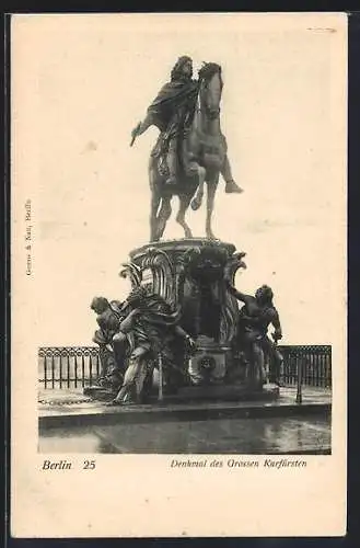AK Berlin, Denkmal des Grossen Kurfürsten