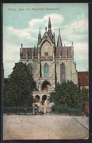 AK Erfurt, Dom mit Marienbild