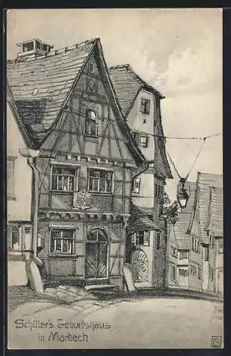 AK Marbach / Neckar, Schillers Geburtshaus