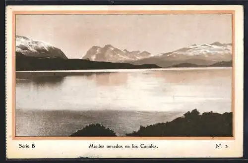 AK Tierra del Fuego, Cap Polonio, Montes nevados en los Canales