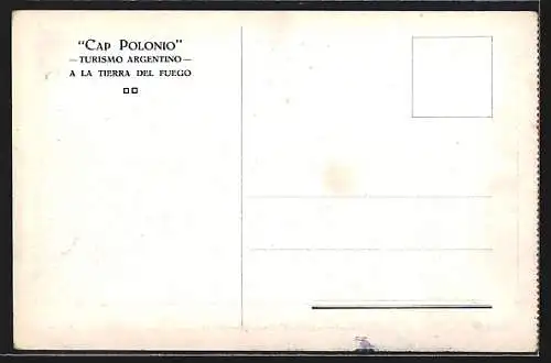 AK Tierra del Fuego, Cap Polonio, Montes nevados en los Canales