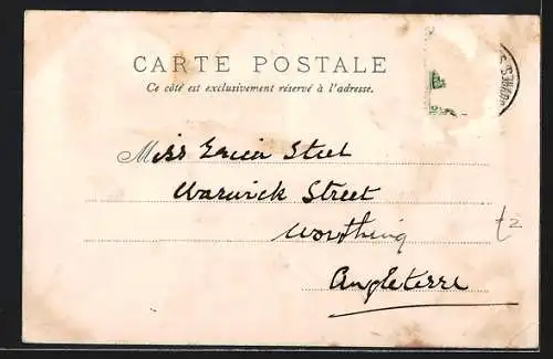 Lithographie Ostende, Les Grands Hotels et la Plage Ouest, Parc Leopold