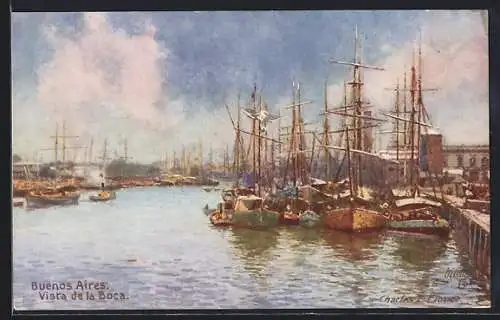 Künstler-AK Charles F. Flower: Buenos Aires, Vista de la Boca