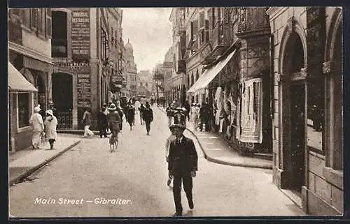 AK Gibraltar, Main Street, Universal Restaurant, Horse Barrack Lane