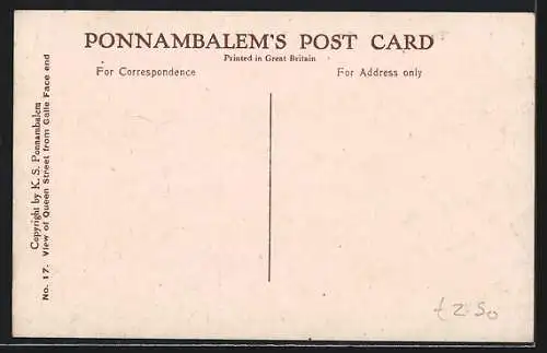 AK Colombo, Clock Tower, Ortspartie mit Uhrturm