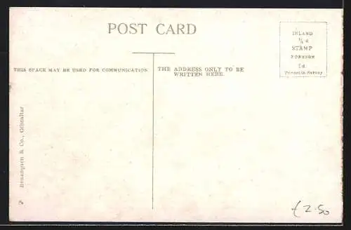 AK Gibraltar, Gunners Parade with H.M. the late Queen Victoria`s Monument