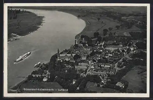 AK Düsseldorf-Kaiserswerth, Luftaufnahme des Ortes