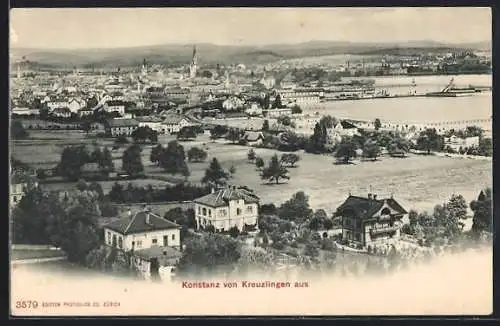 AK Konstanz, Ortsansicht von Kreuzlingen aus