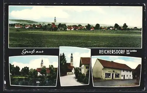 AK Reichersdorf / Isar, Totalansicht, Strassenpartie, Kirche