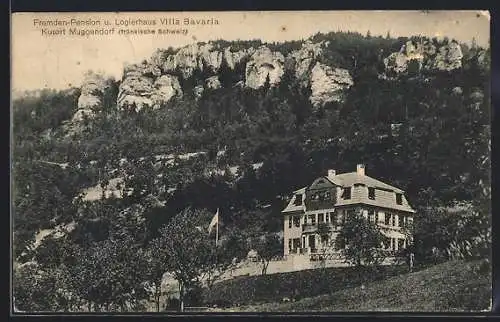 AK Muggendorf / Fränkische Schweiz, Fremden-Pension und Logierhaus Villa Bavaria