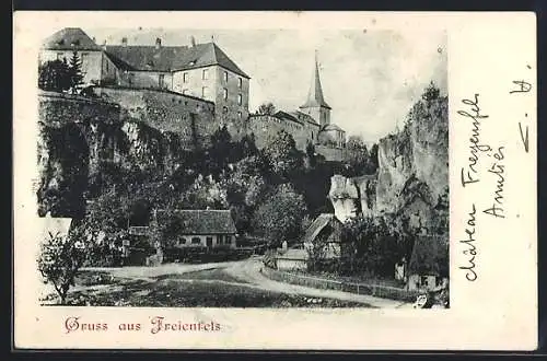AK Freienfels / Hollfeld, Blick zum Schloss