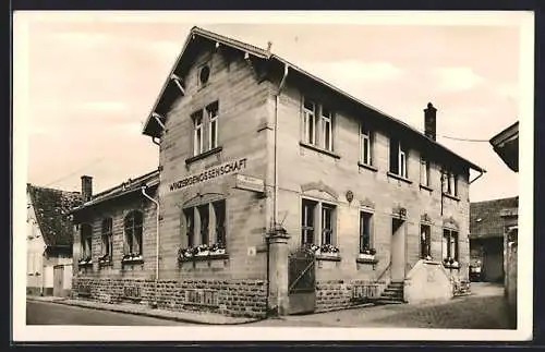AK Kallstadt an der Weinstrasse, Gasthaus Winzergenossenschaft, Winzerwirt Rudolf Krauss