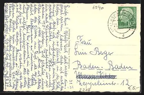 AK Weinheim a. d. B., Markt mit Rathaus