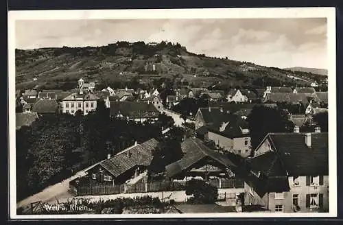 AK Weil a. Rhein, Blick auf den Ort mit Hügelpanorama