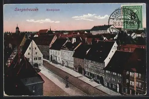 AK Sangerhausen, Strassenblick vom Marktplatz
