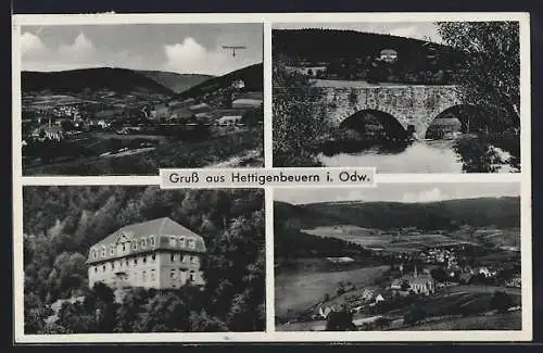 AK Hettigenbeuern i. Odw., Ortsansicht mit Erholungsheim