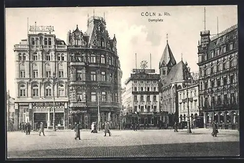 AK Cöln a. Rh., Blick auf den Domplatz