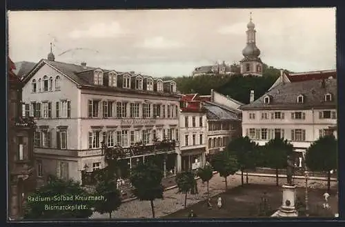 AK Kreuznach, Blick auf den Bismarckplatz