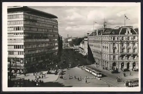 AK Berlin, Potsdamer Platz und Hermann-Göring-Strasse mit Strassenbahn