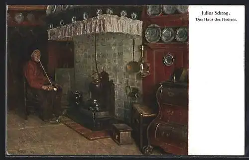 Künstler-AK sign. Julius Schrag: Das Haus des Fischers