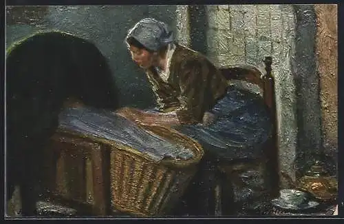 Künstler-AK sign. Jul. Schrag: Wiegenlied