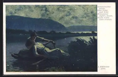 Künstler-AK sign. J. Edelmann: Sommernachtstraum