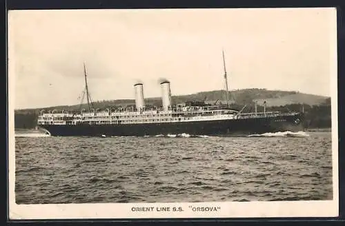 AK Passagierschiff SS Orsova der Orient Line in voller Fahrt
