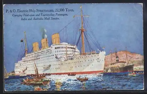 Künstler-AK P & O Electric Ship Strathaird