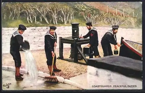 Künstler-AK Coastguards, Peaceful Duties