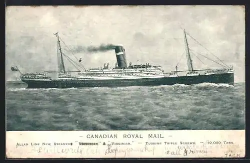 AK Steamer Virginian der Canadian Royal Mail