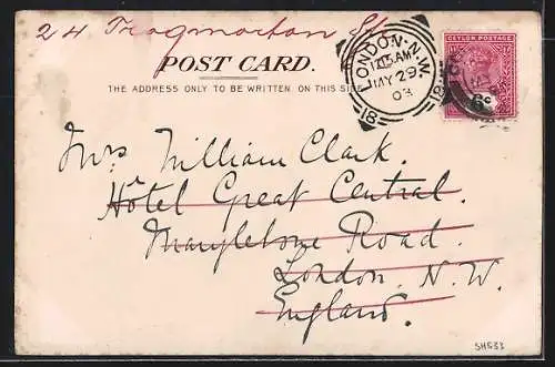 Lithographie Dampfer der P & O