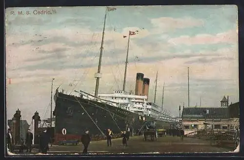 AK RMS Cedric im Hafen