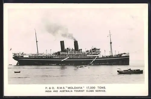 AK Passagierschiff RMS Moldavia in Fahrt