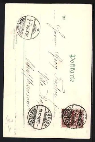 AK Rad-Dampfer mit Leuchtbake