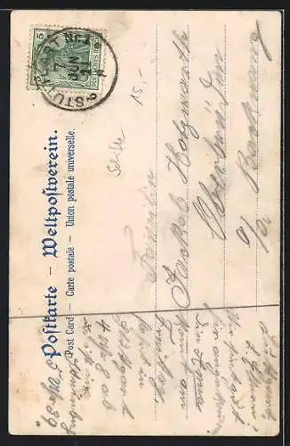 Künstler-AK Hans Bohrdt: Dampfer Kaiserin Auguste Victoria der Hamburg-Amerika-Linie