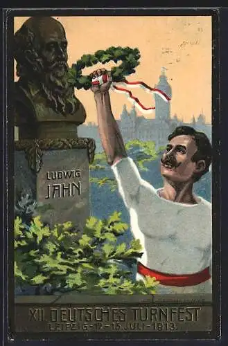 Künstler-AK Leipzig, XII. Deutsches Turnfest 1913, Turnvater Jahn