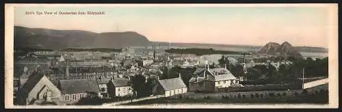 Klapp-AK Dumbarton, Bird`s Eye View from Kirktonhill