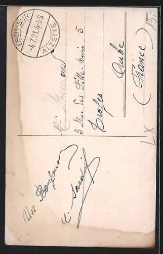 AK Esch a. A., Bahnhofstrasse mit Passanten