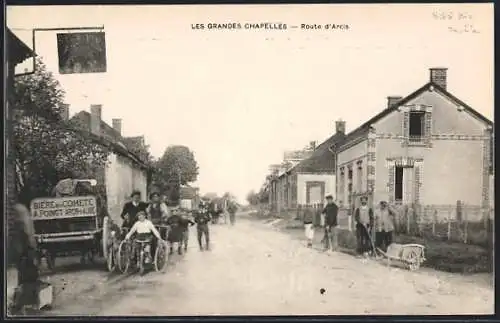 AK Les Grandes Chapelles, Route d`Arcis