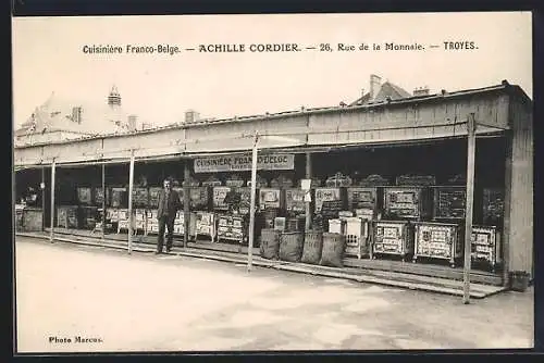 AK Troyes, Cusinière Franco-Belge, Achille Cordier, 26 Rue de la Monnaie