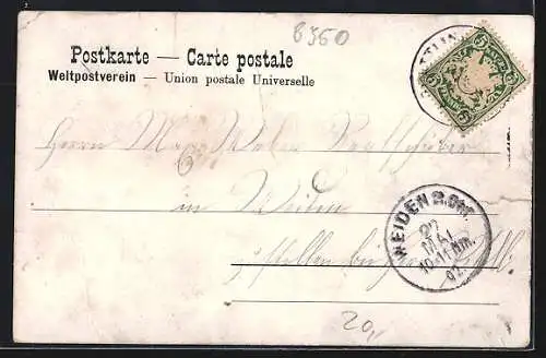 AK Plattling, Unterer Stadtplatz mit Kirche