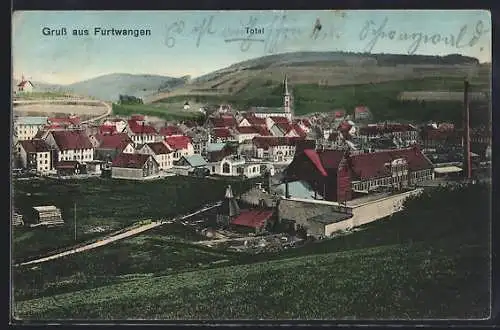 AK Furtwangen, Fabrikgebäude am Stadtrand