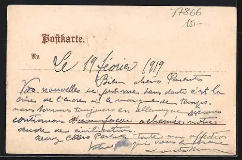 AK Rheinbischofsheim, Ortsansicht mit Kirche