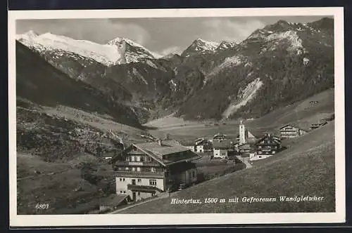 AK Hintertux, Gesamtansicht mit Gefrorenen Wandgletscher