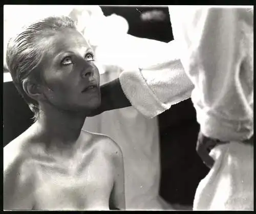 Fotografie Araldo di Crollalanza, Rome, junge Schauspielerin Jean Seberg, Grossformat 26 x 21cm