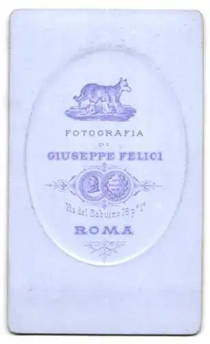 Fotografie G. Felici, Roma, Via del Babuino 76, Porträt einer Dame