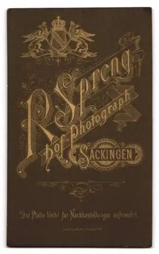 Fotografie R. Spreng, Säckingen, Frauenporträt mit Halskette