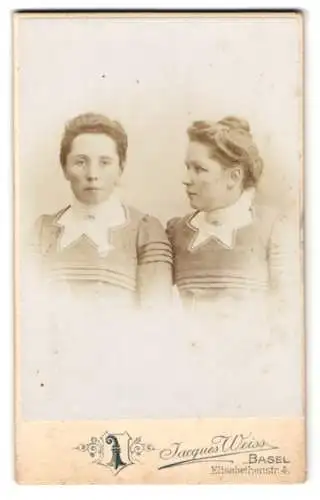 Fotografie Jacques Weiss, Basel, Elisabethenstr. 4, Dame im Profil
