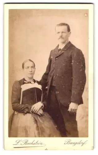 Fotografie L. Bechstein, Burgdorf, Bahnhofstrasse, Paarporträt