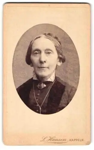 Fotografie L. Hansen, Kappeln, Porträt einer älteren Dame
